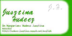 jusztina hudecz business card